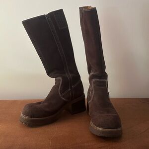 Frye Brown Suede Tall Boots Size 10 – Classic Riding Style
